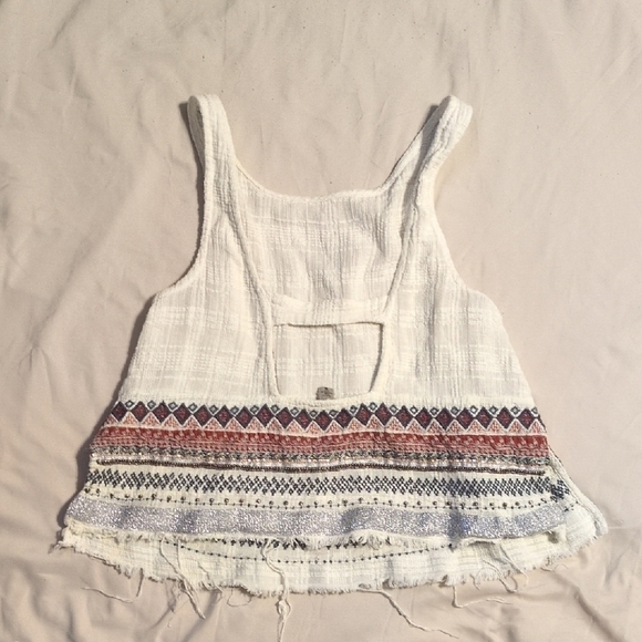 Ecote Womens Tank Top Scoop Neck Sleeveless Embroidered Size Small - Picture 5 of 6